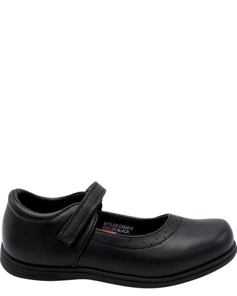 Girls Memory Foam Velcro Plain School Shoes (Pre School/Grade School ...