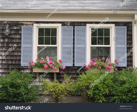 Blue Shutters On Home Stock Photo 8959369 | Shutterstock