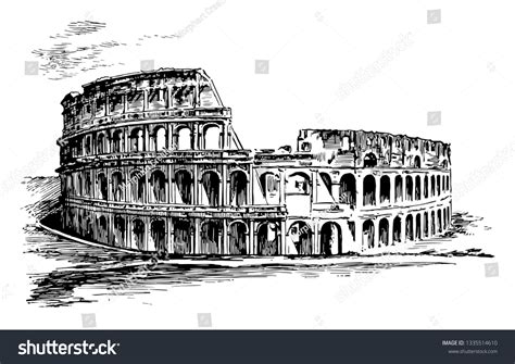 Roman Colosseum Drawing