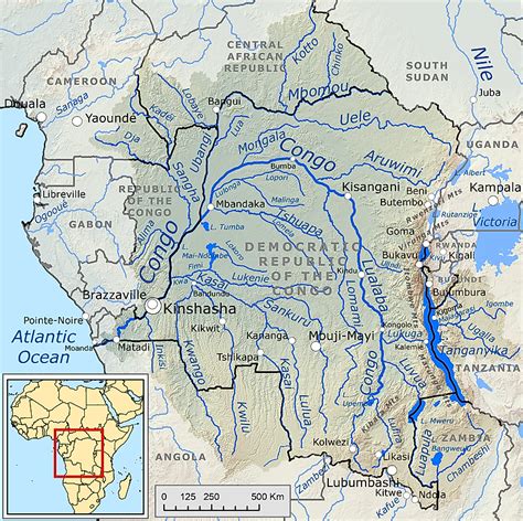 Congo River Basin Rainforest Map