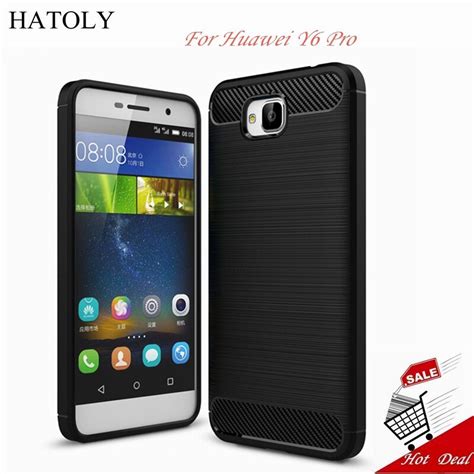 HATOLY Case Huawei Y6 Pro Cover Shockproof Soft Rubber & TPU Case For Huawei Y6 Pro Case For ...