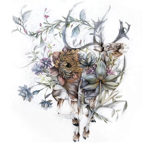 Mimesis: New Anatomical Paintings Depicting Flora and Fauna by Nunzio Paci — Colossal | Skeleton ...