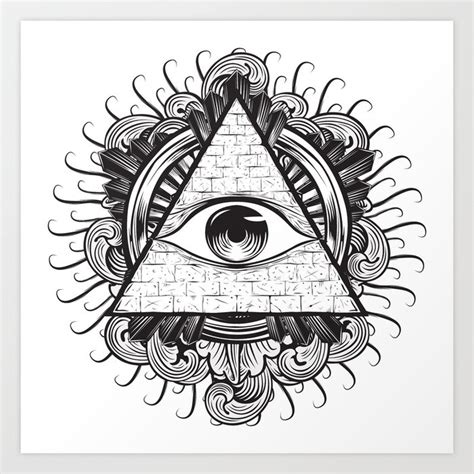 All Seeing Eye Art Print by E1 illustration | Society6