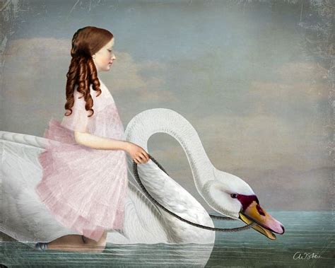 Ride a White Swan (800×641) | Art, Wall art prints, Surreal art