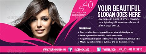 Hair & Beauty Salon Banner Timeline Template by GraphicMS | GraphicRiver