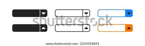 Drop Down Menu Icon On White Stock Vector (Royalty Free) 2224396841 | Shutterstock