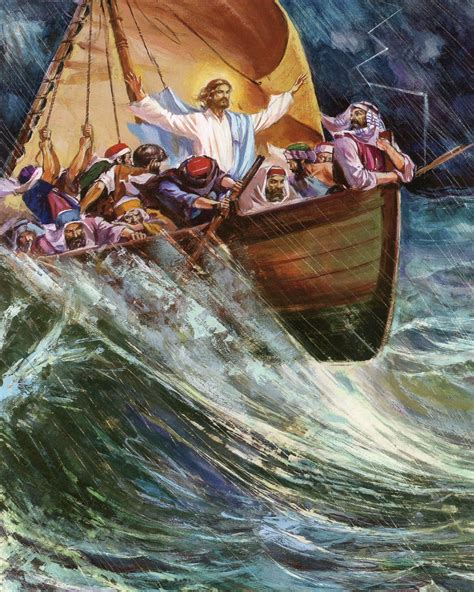 Jesus Calms Sea P Catholic Picture Print - Etsy