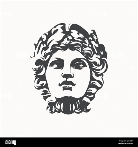 A beautiful silhouette of Apollo isolated on the white background Stock Vector Image & Art - Alamy
