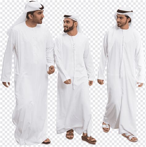 Três homens vestindo vestidos tradicionais, árabes muçulmanos árabes, pessoas MUÇULMANOS, branco ...