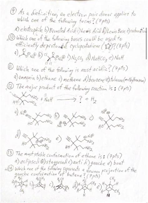 Solved (9) As a definition, an electron pair donor applies | Chegg.com