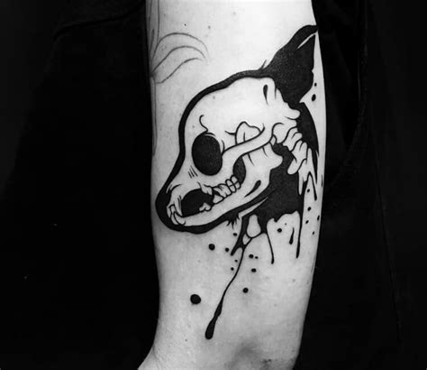 Dog skull tattoo by Roy Tsour | Post 28180