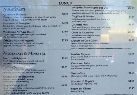 Cafe Figaro Menu, Menu for Cafe Figaro, Burlingame, Burlingame ...