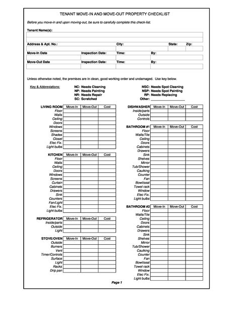 45 Great Moving Checklists [Checklist for Moving In / Out] ᐅ TemplateLab