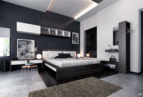 white black brown modern bedroom furniture | Interior Design Ideas