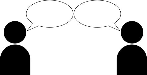 Clipart - People talking, bubbles