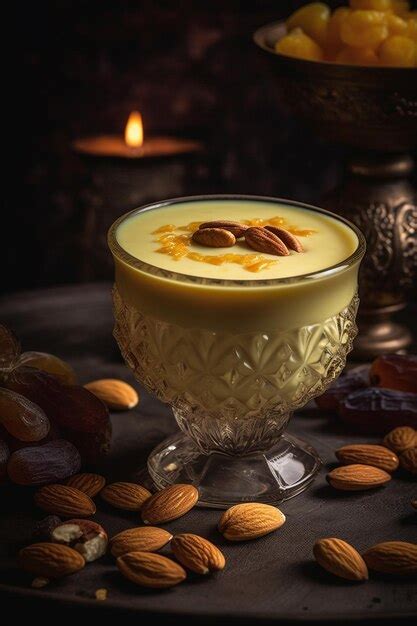 Premium AI Image | Summer famous sweet drink Lassi in Traditional glass ...