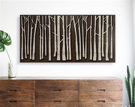 Abstract Tree Home Wall Decor Birch Tree Wood Wall Art | Etsy