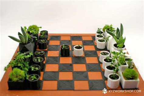 This Garden Chess Set Is Made From Different Shaped Micro Planters