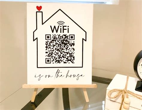 Wifi QR Code Custom Sign Wifi Barcode Wifi Canvas QR Link | Etsy