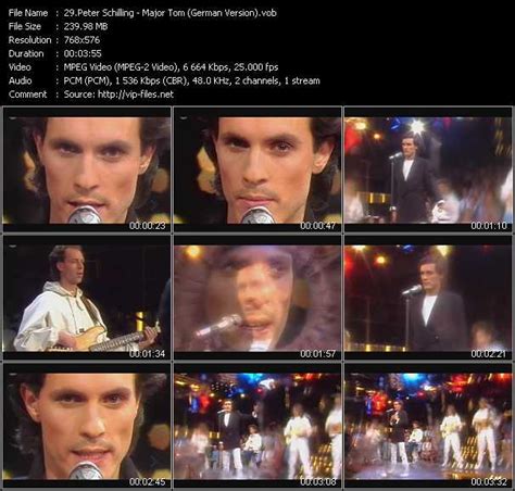 Peter Schilling Videos. Download Peter Schilling Music Video Major Tom (German Version)