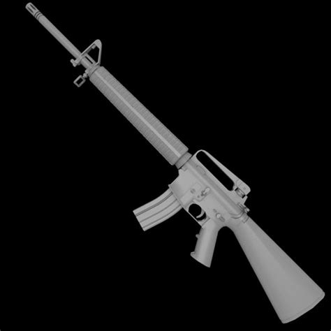 3d model m16a3 m4 accessories m16 m203