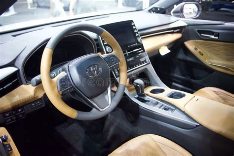 Toyota Car Interior with Leather Editorial Stock Image - Image of ...