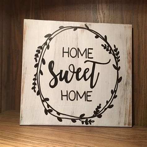 1 Pcs Decorative Rustic Wood Signs Home Sweet Sign Plaque Housewarming Gift Farmhouse Style ...