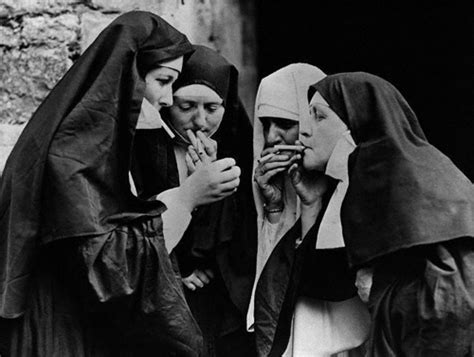 some kind of sign: Nuns Smoking
