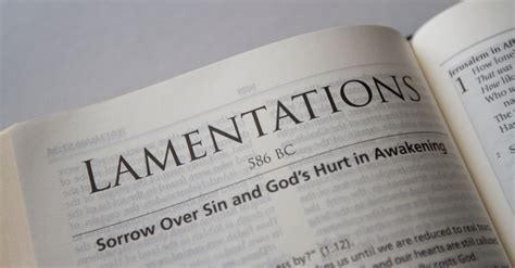 Lamentations - Bible Book Chapters and Summary - New International Version