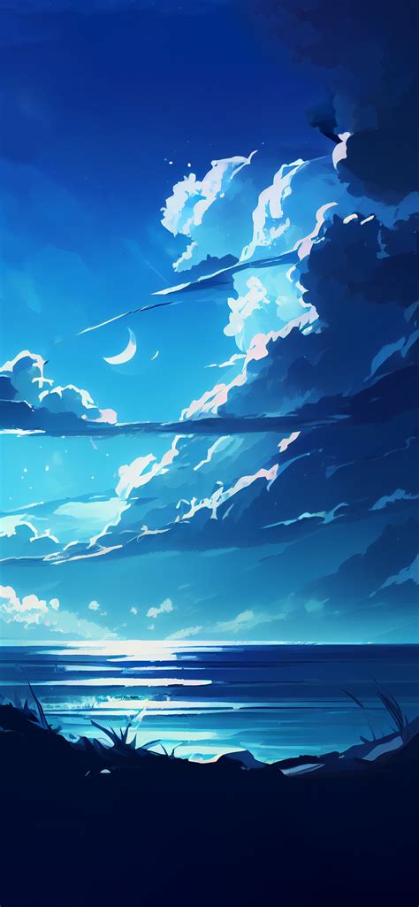 Sea Blue Anime Background Wallpapers - Blue Anime Wallpapers