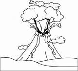 Volcano Coloring Pages Printable Sketch Page sketch template