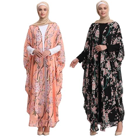 Abaya Robe Dubai Kaftan Islam Qatar Chiffon Muslim Hijab Dress Abayas ...