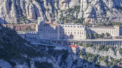 Catalonia Monastery Mountain Rock Santa Maria de Montserrat Abbey Spain HD Travel Wallpapers ...