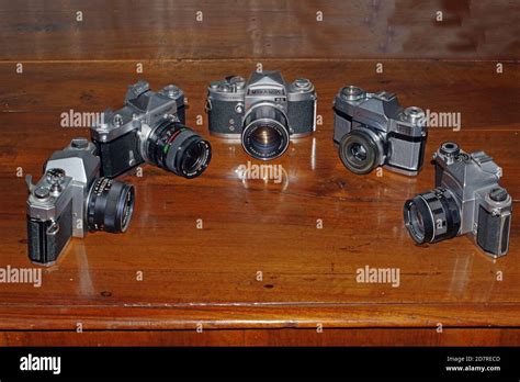 old cameras collection Stock Photo - Alamy