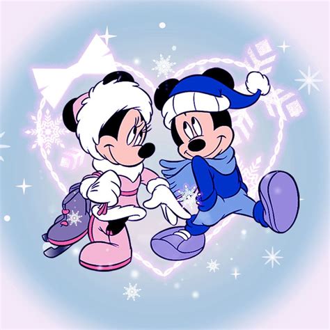 pictures of disney character in winter setting - Google Search | Mickey mouse christmas, Mickey ...