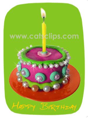 Pearl Glitter Birthday Cake Ecard