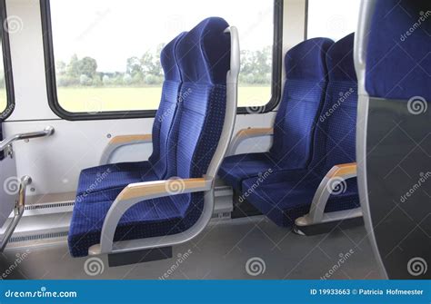 Interior of a Dutch Train with Blue Seats Stock Image - Image of place, rail: 19933663