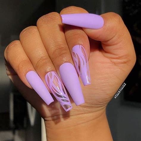 Cute Lavender Nails‼️💜💜 | Lavender nails, Pretty nail colors, Nail colors