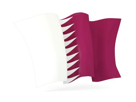 Waving flag. Illustration of flag of Qatar