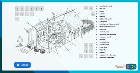 KS2 Anglo-Saxon House Labelling Activity | Classroom Secrets Kids