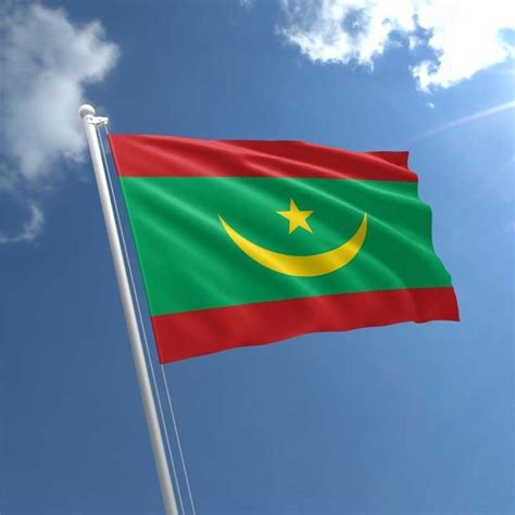 Mauritanian Flag, Country Flag, Islamic Flag, Green and Red, World Cou ...