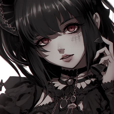 Goth Anime Profile Monochrome Shades - preparing goth anime girl pfp ...