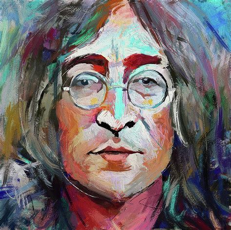 John Lennon the Beatles Artistic Portrait Digital Art by Yury Malkov ...