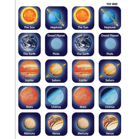 Planets Stickers - TCR1800 | Teacher Created Resources