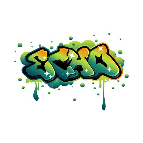 Echo Graffiti Typography Vector, Echo, Graffiti, Typography PNG and Vector with Transparent ...