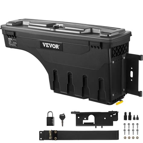 VEVOR 28 in. ABS Truck Bed Storage Box 6.6 Gal. Passenger Side Truck ...