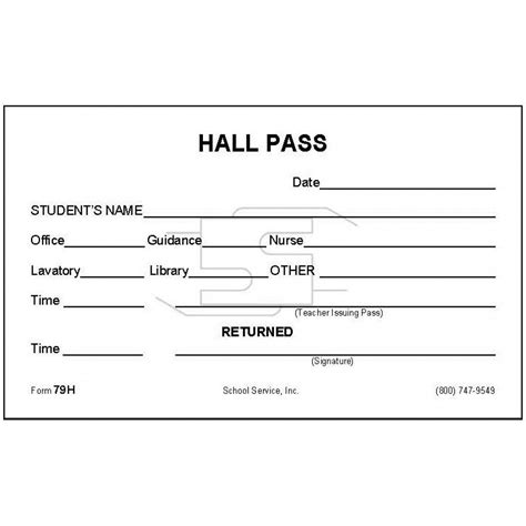 High School Hall Pass | Classroom Procedures For High School Math ...