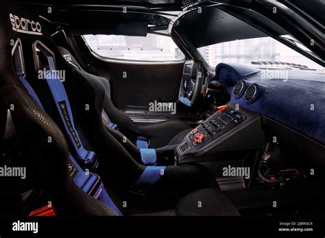 The interior of the Maserati MC12 Corsa racing car. One of the 13 units ...