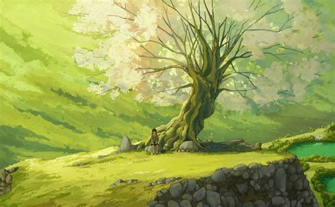 Green Anime Scenery Wallpapers - Top Free Green Anime Scenery Backgrounds - WallpaperAccess