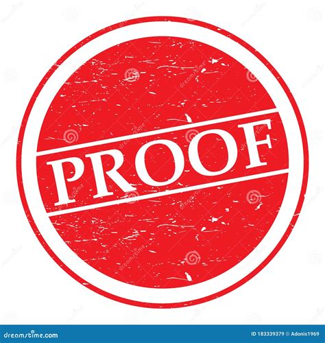 Proof stamp stock illustration. Illustration of marked - 183339379